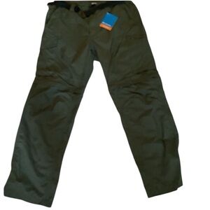 Columbia Green silver ridge convertable hiking pants size 34 NWT